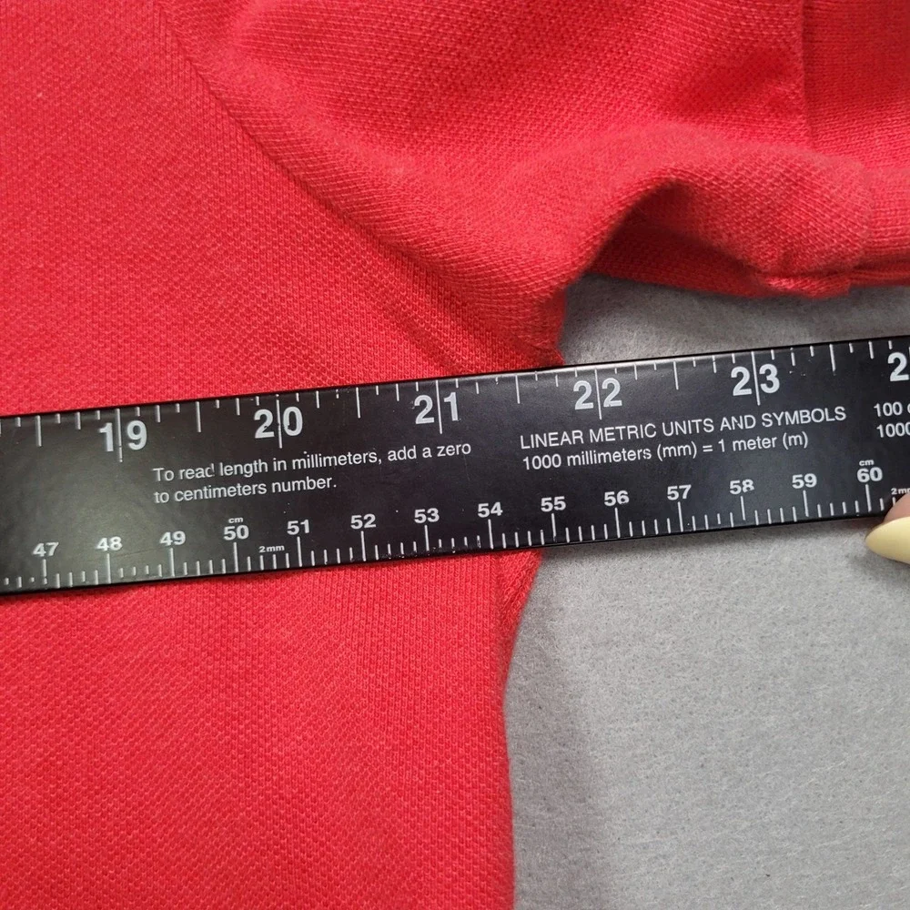 Polo Ralph Lauren Mens Red Custom Slim Fit Short Sleeve Polo Shirt XL